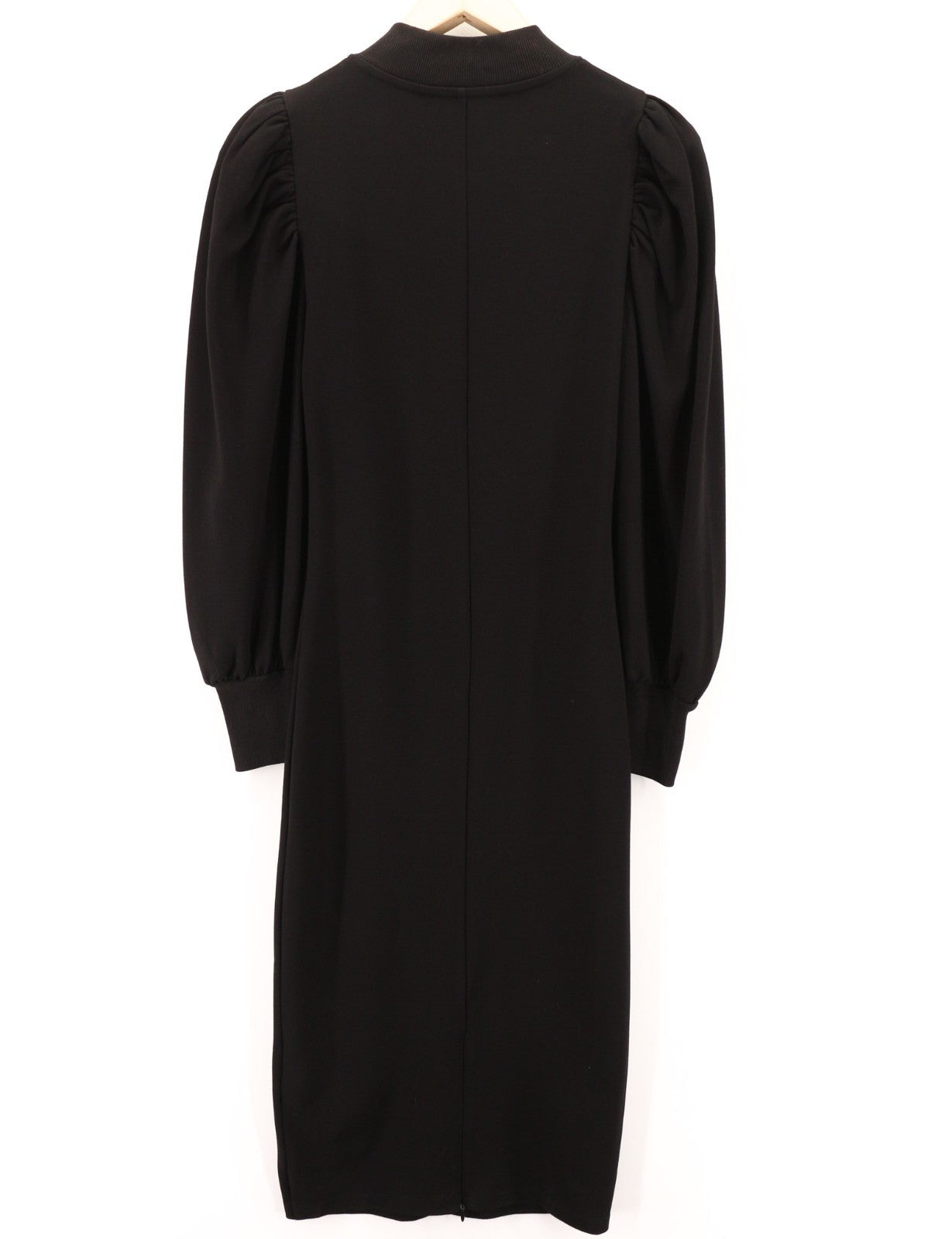 JOHN RICHMOND Women's Dress S Black Puff Long Sleeve Mock Neck Casual Logo