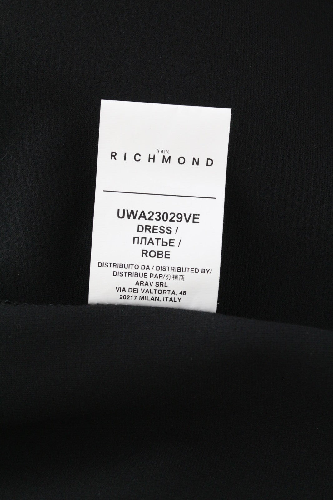 JOHN RICHMOND Women's Dress S Black Puff Long Sleeve Mock Neck Casual Logo