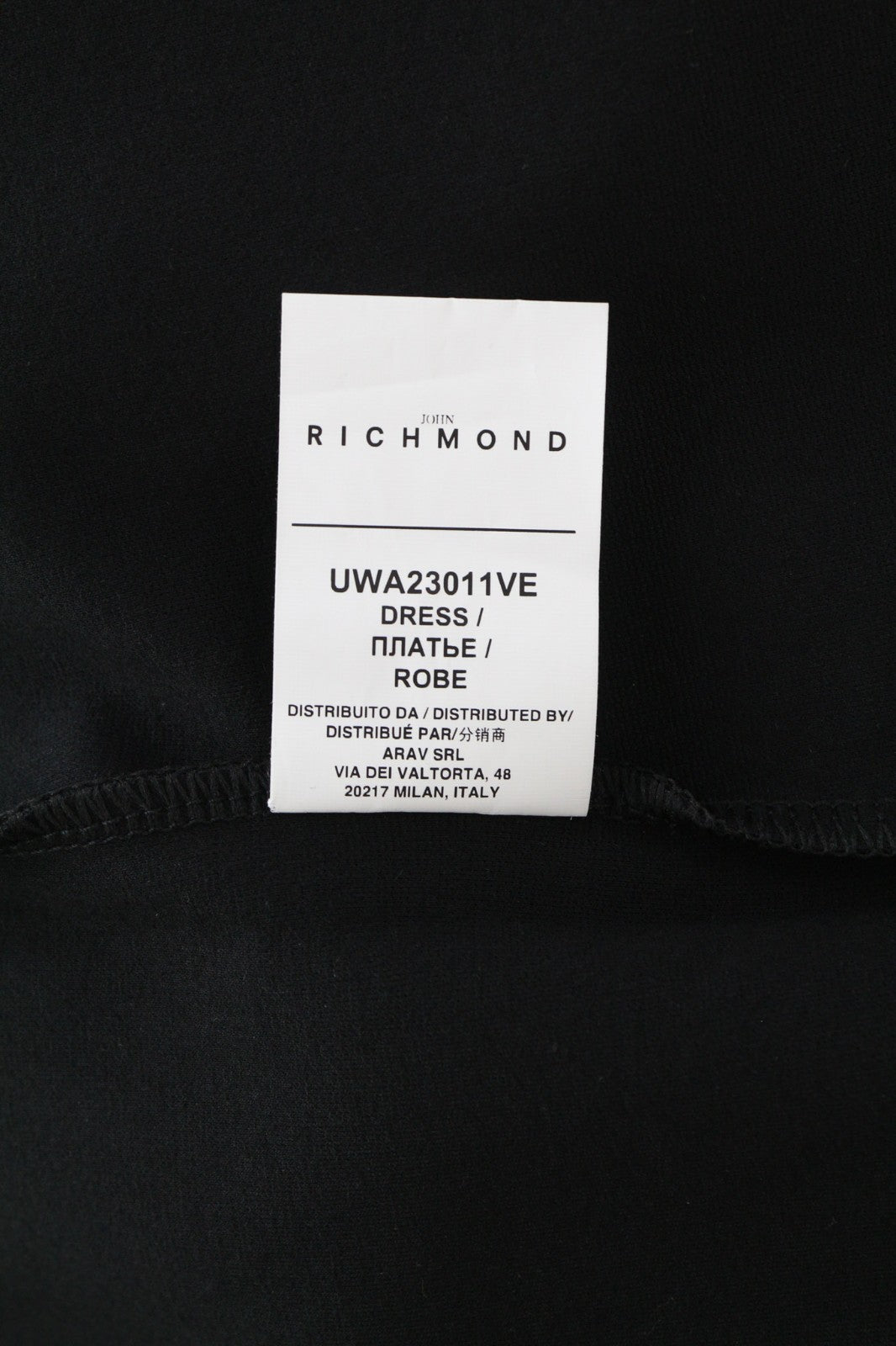 JOHN RICHMOND Women's Dress S Black Puff Sleeve Ruffle Polo Zip Mini Style