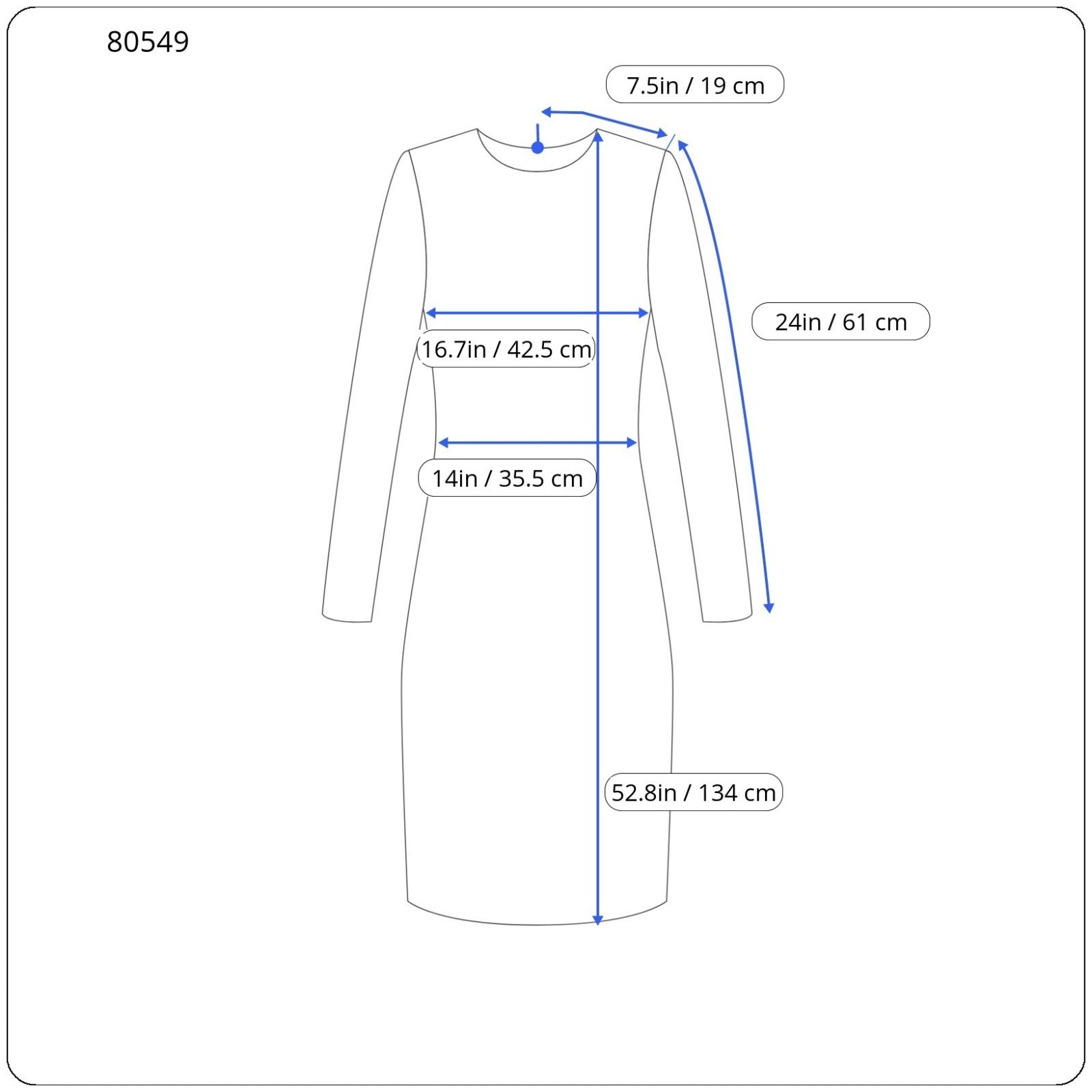 RICHMOND Women's Dress S Dark Blue V-Neck Long Sleeve Split Fitted Front Logo