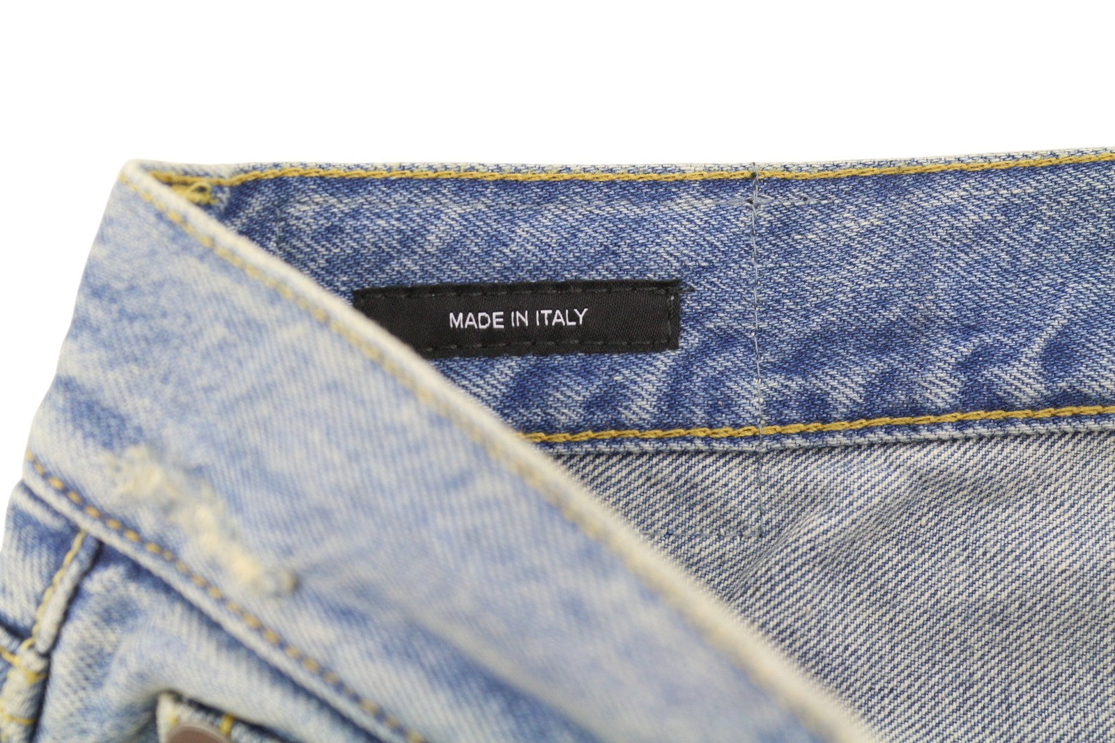 R13 X-BF moteriški džinsai 25 Merrin mėlyni ūsuoti skalbti žemo liemens džinsai PF25 RRP799 