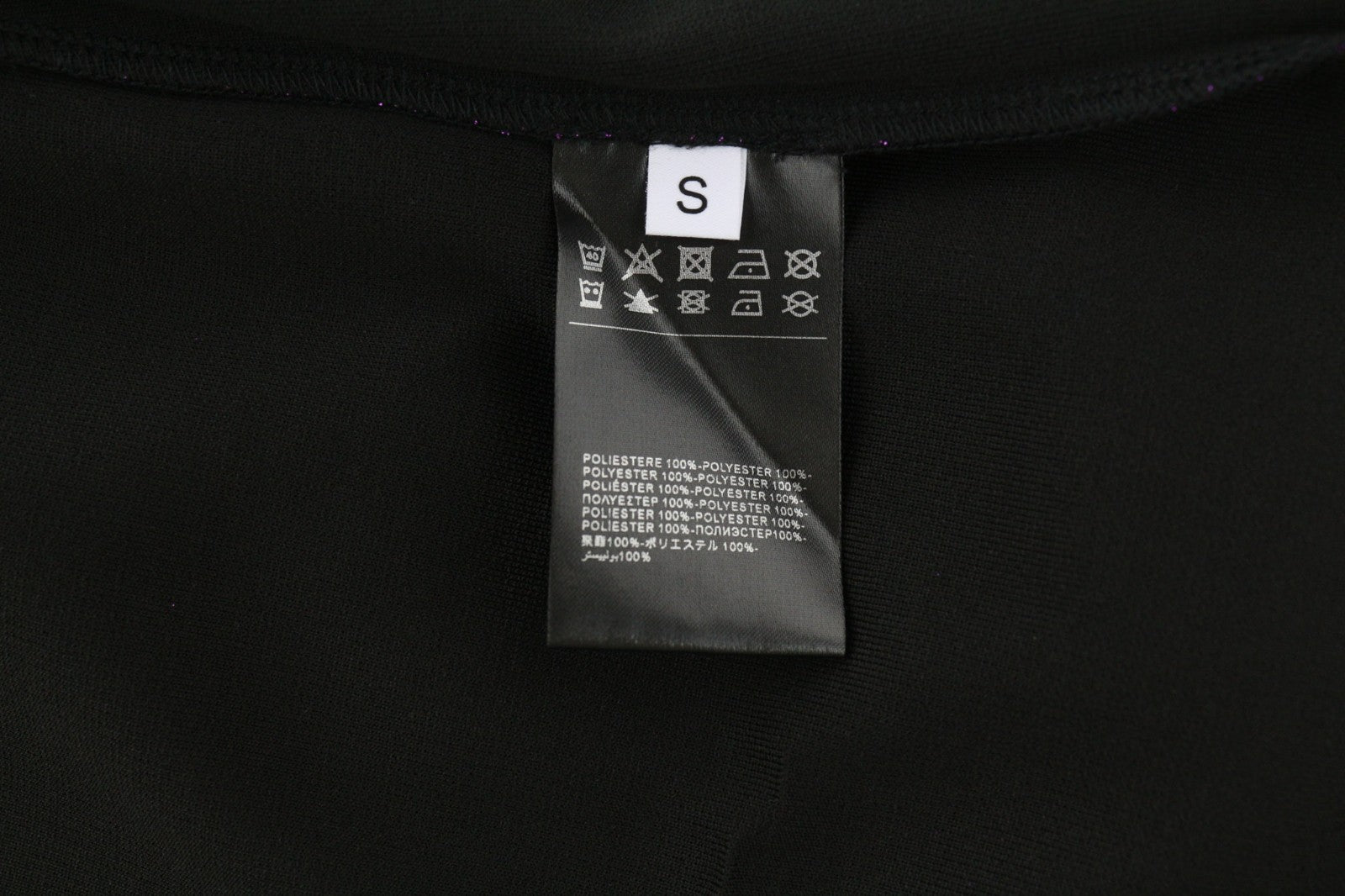 JOHN RICHMOND Women's Dress S Violet Glitter Fitted Long Sleeve Short Cut-Out