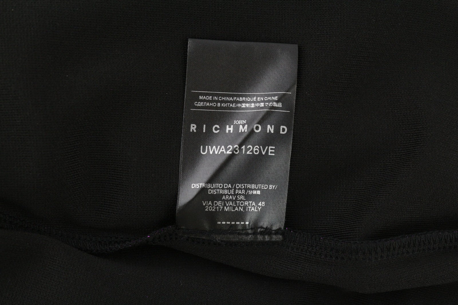 JOHN RICHMOND Women's Dress S Violet Glitter Fitted Long Sleeve Short Cut-Out