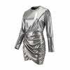 Silver Polyester Dress