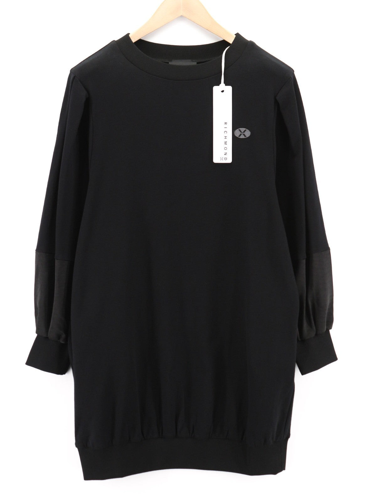 JOHN RICHMOND Women's Dress S Black Long Sleeve Cotton Knee Length All Seasons