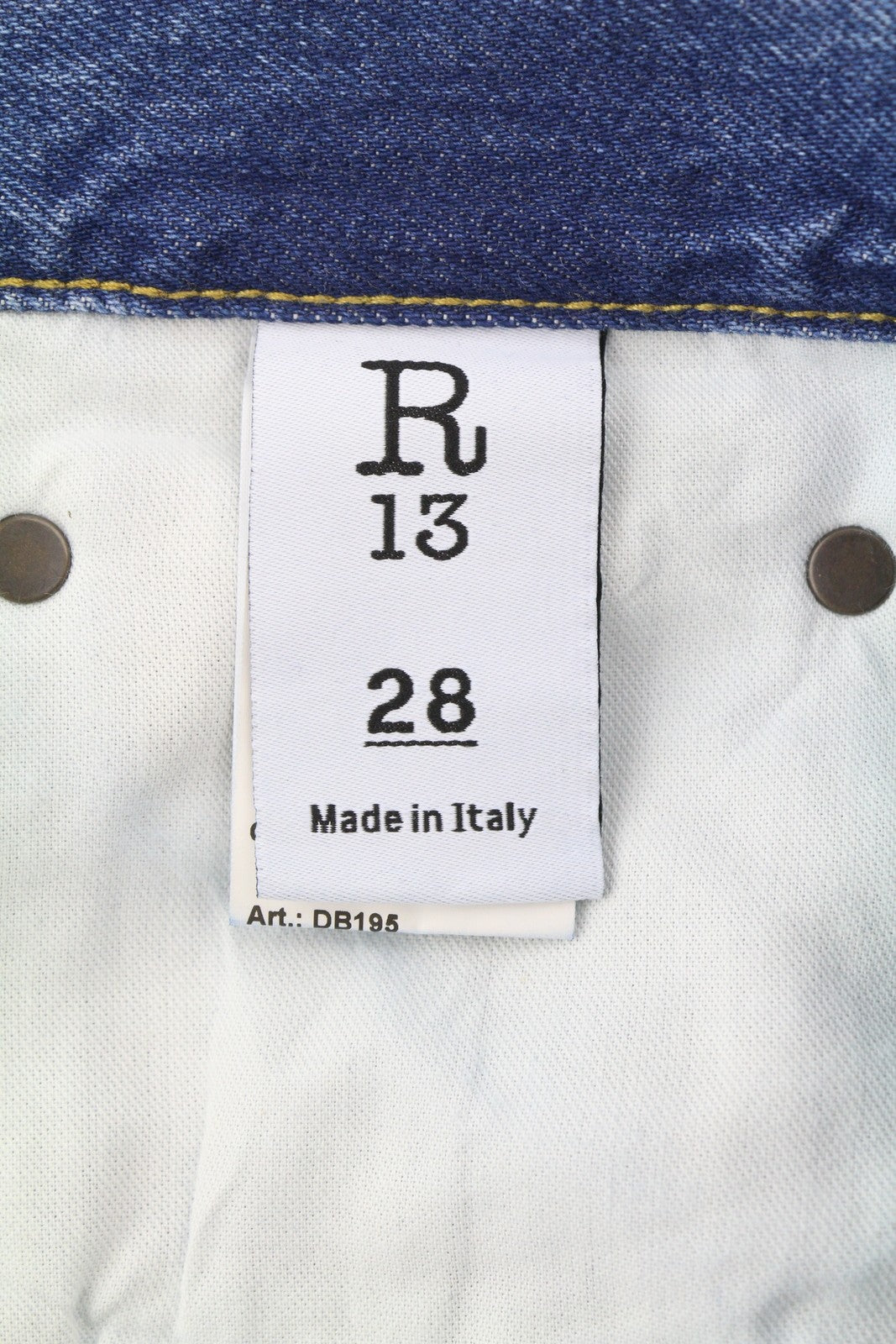 R13 Cuffed X-BF Women Jeans 28 Jasper Straight Fit Whiskers Faded Denim PF25