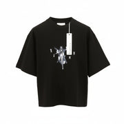 RICHMOND Women's T-Shirt S Black Oversized Crew Print Stretch Cotton Logo