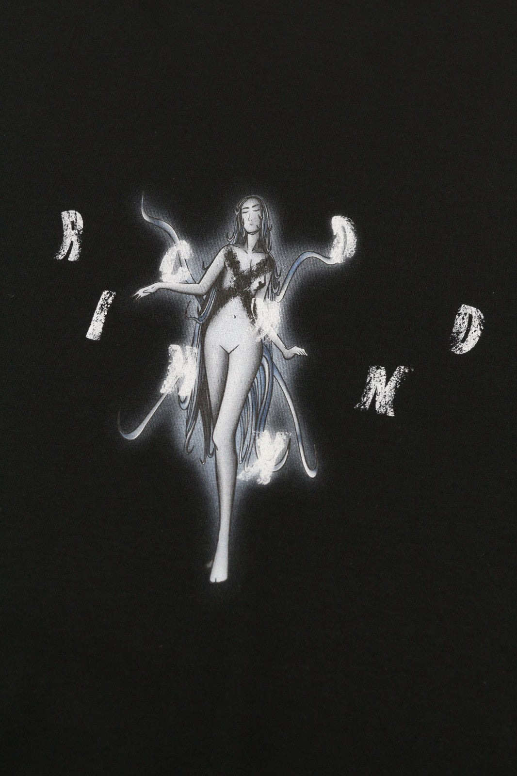 RICHMOND Women's T-Shirt S Black Oversized Crew Print Stretch Cotton Logo