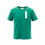 JOHN RICHMOND Men's T-Shirt M Green Crew Cotton Logo Short Sleeve All Seasons