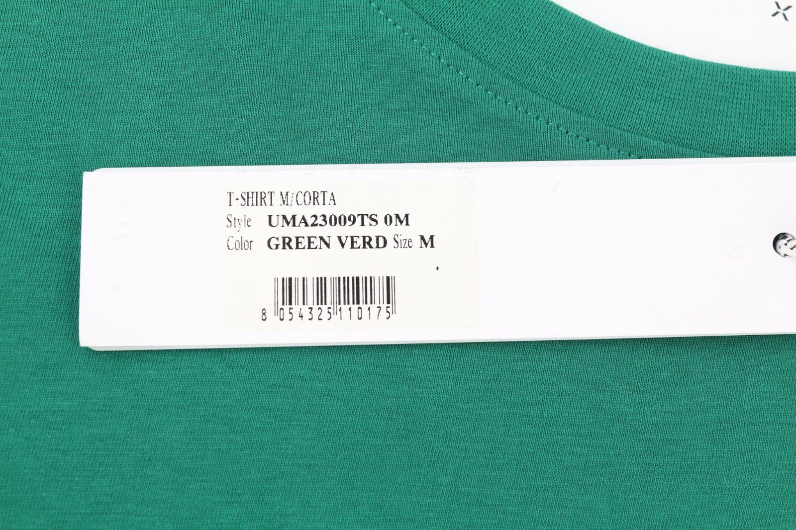 JOHN RICHMOND Men's T-Shirt M Green Crew Cotton Logo Short Sleeve All Seasons