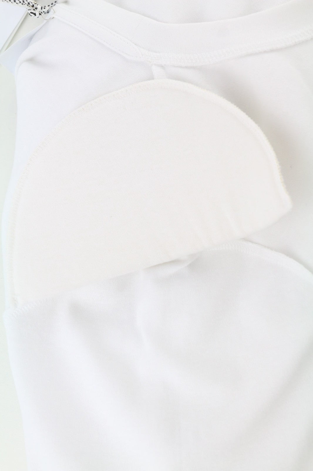 JOHN RICHMOND Women's T-Shirt S White Shoulder Pads Crew Logo Short Sleeve