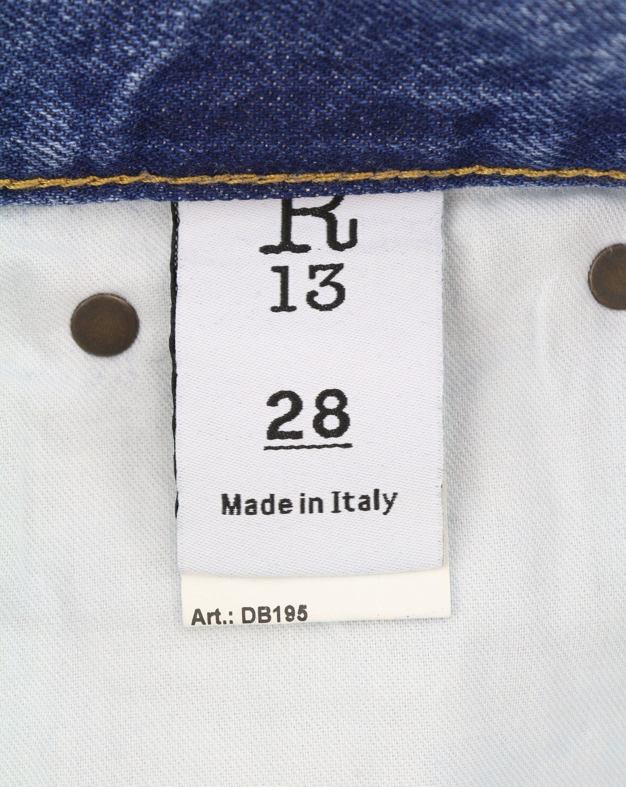 R13 Boyfriend Women Jeans 28 Jasper Cropped Whiskers Faded Blue FW25 RRP699