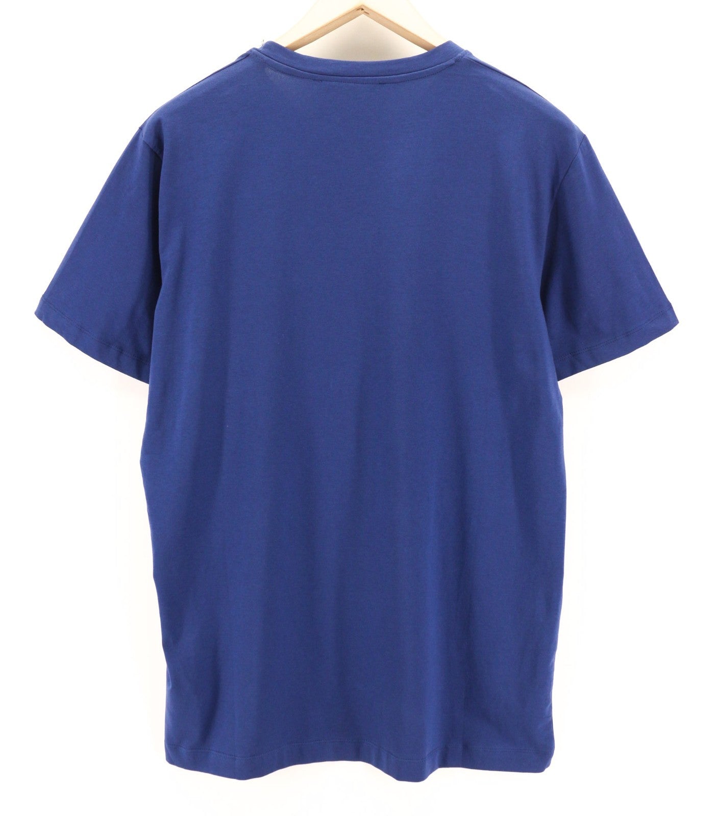 RICHMOND Men's T-Shirt M Blue Crew Short Sleeve Cotton Logo Stretch All Seasons