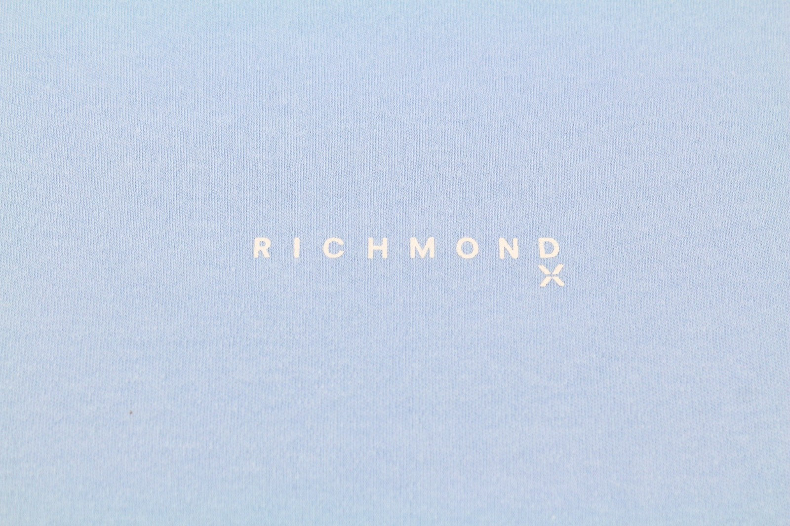 JOHN RICHMOND Women's T-Shirt S Light Blue Oversized Crew Front Short Sleeve