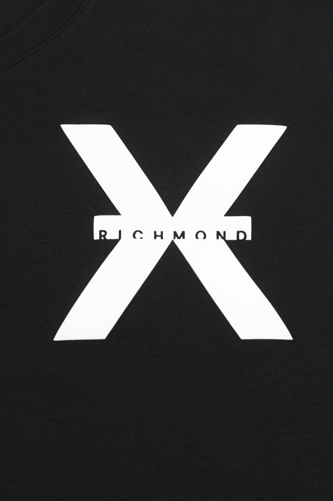 RICHMOND Women's T-Shirt S Black V-Neck Logo Short Sleeve Casual All Seasons