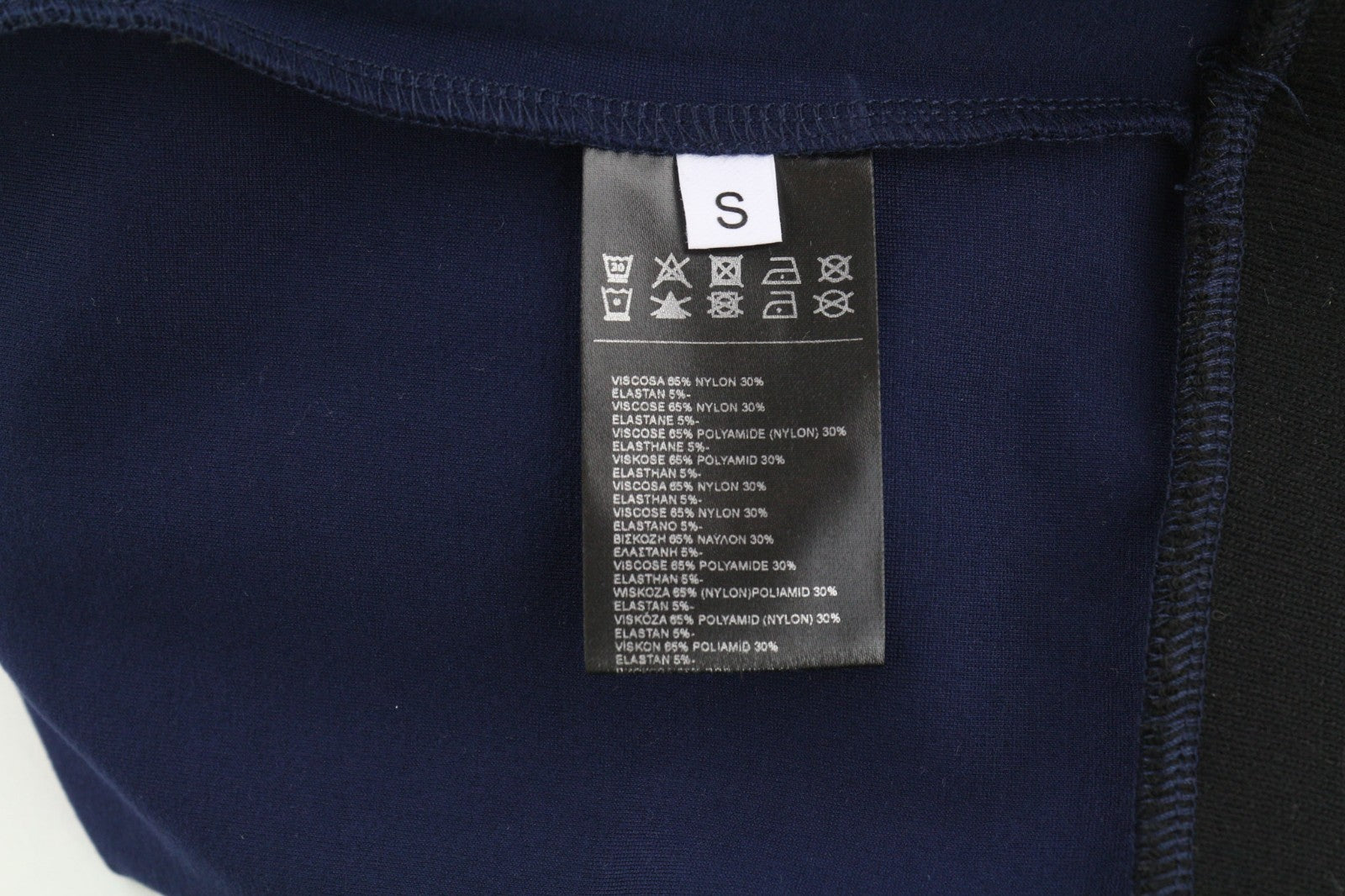 RICHMOND Women's T-Shirt S Dark Blue Sleeveless Crop Tank Logo Stretch Crew