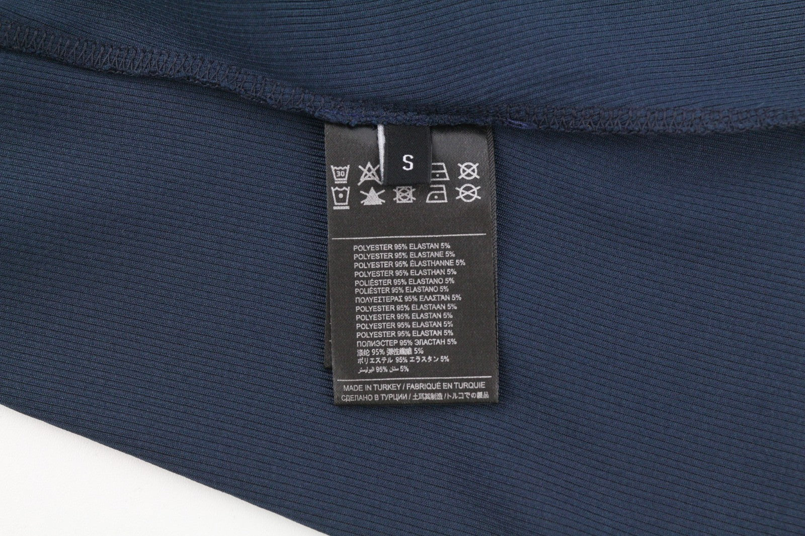 RICHMOND Women's T-Shirt S Navy Sleeveless Ribbed Logo Tank Round Neck Regular