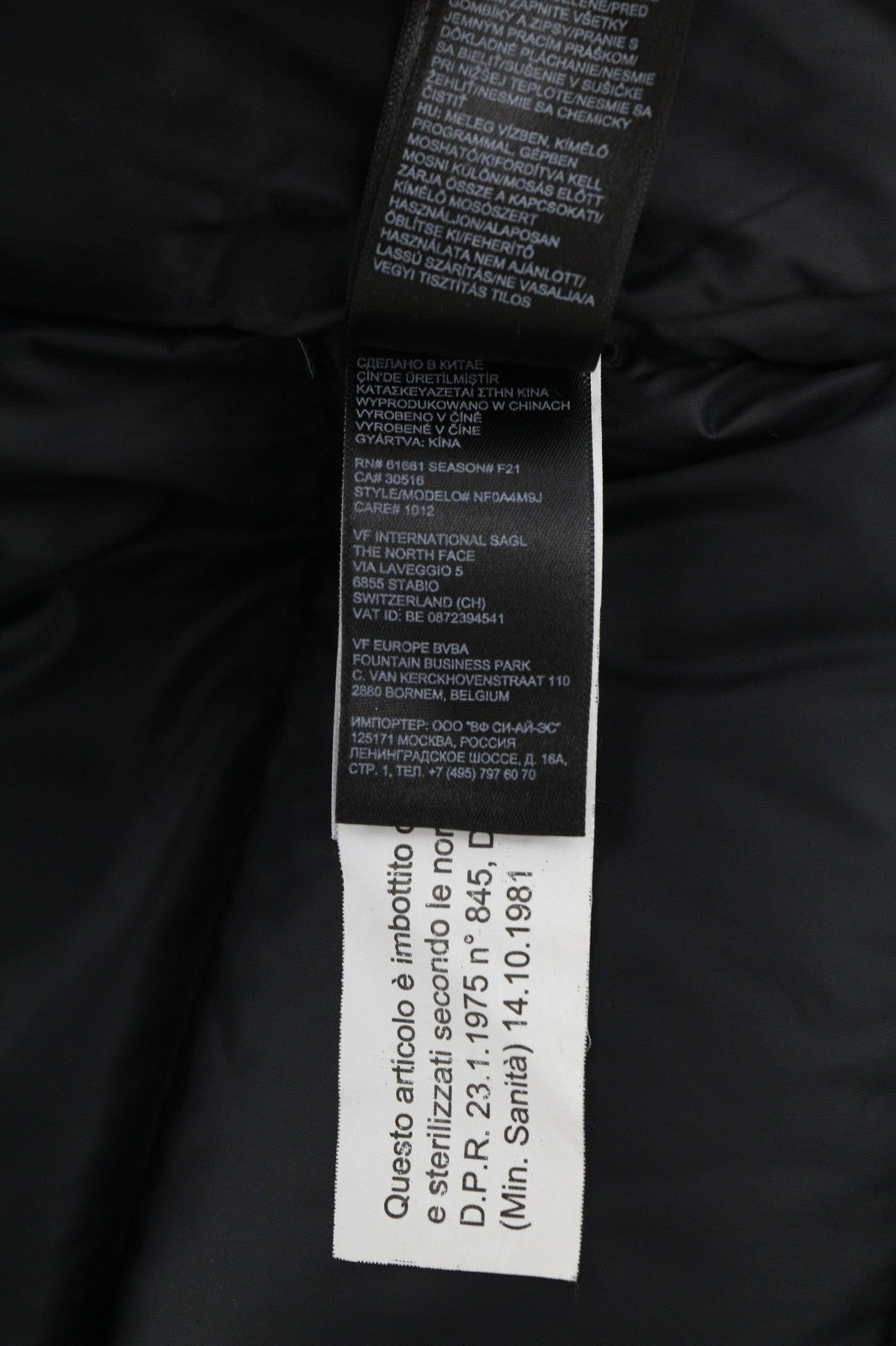 THE NORTH FACE Diablo Men's Jacket S Black 700 Down Puffer Zip Insulated Logo