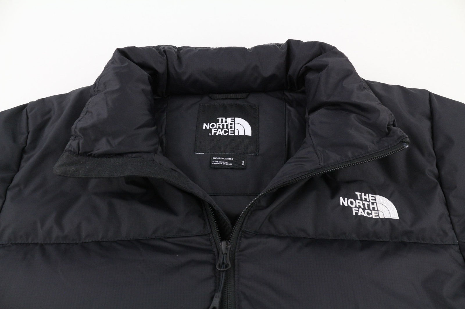 THE NORTH FACE Diablo Men's Jacket S Black 700 Down Puffer Zip Insulated Logo