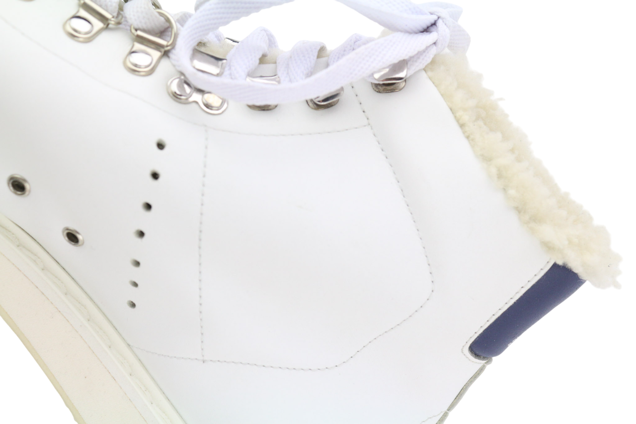 „GOLDEN GOOSE GGDB Stargame“ vyriški sportbačiai, balti, avikailio odos imitacijos, iki kulkšnies, EU43 