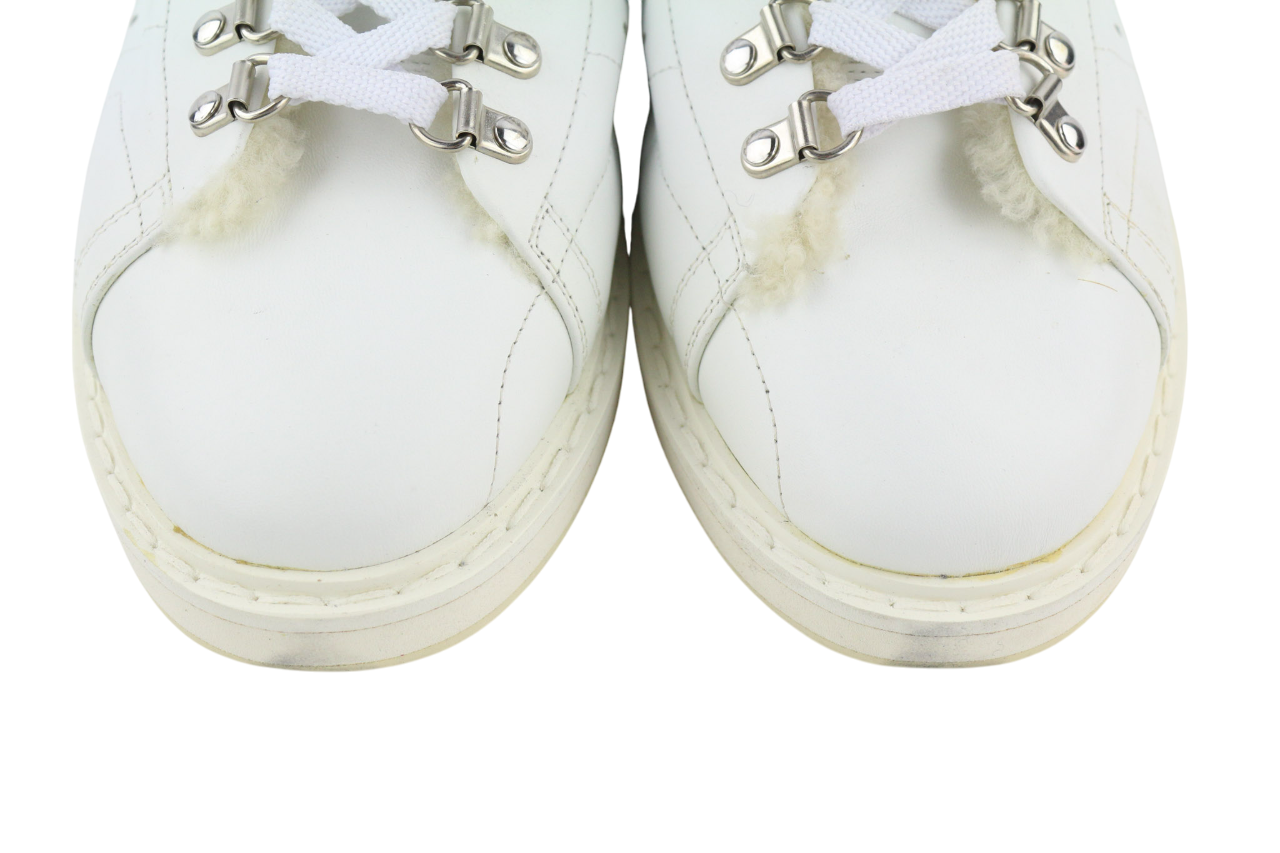 „GOLDEN GOOSE GGDB Stargame“ vyriški sportbačiai, balti, avikailio odos imitacijos, iki kulkšnies, EU43 