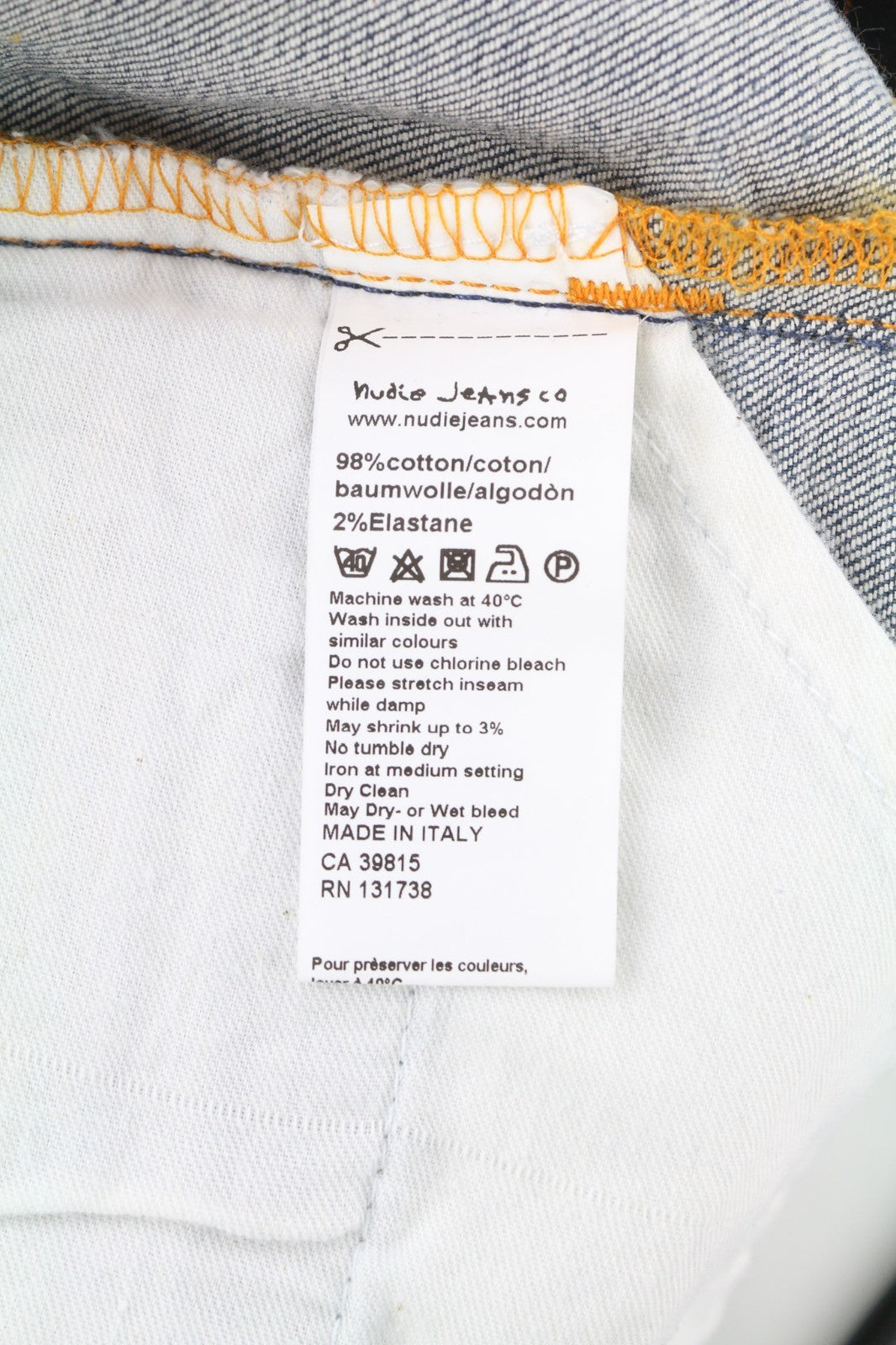 NUDIE JEANS Thin Finn Grey Authentique Used Men's Jeans W28/L34 Slim Cotton Zip