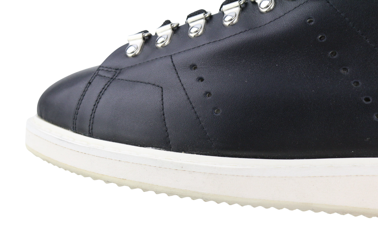 GOLDEN GOOSE GGDB Stargame Men's Sneakers EU43 Black Leather Ankle Top Logo