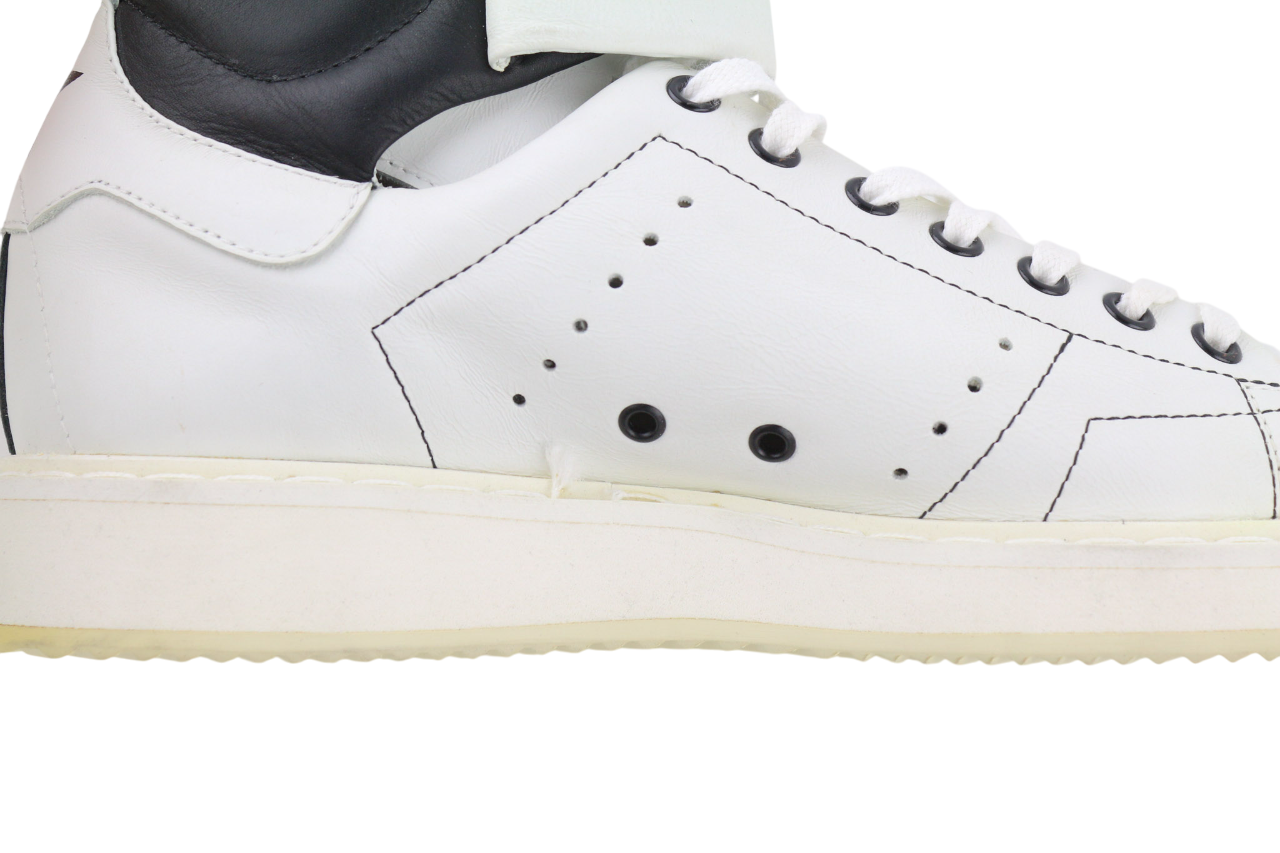 GOLDEN GOOSE Men's Sneakers EU39 White Leather High Top Lace Up Strap