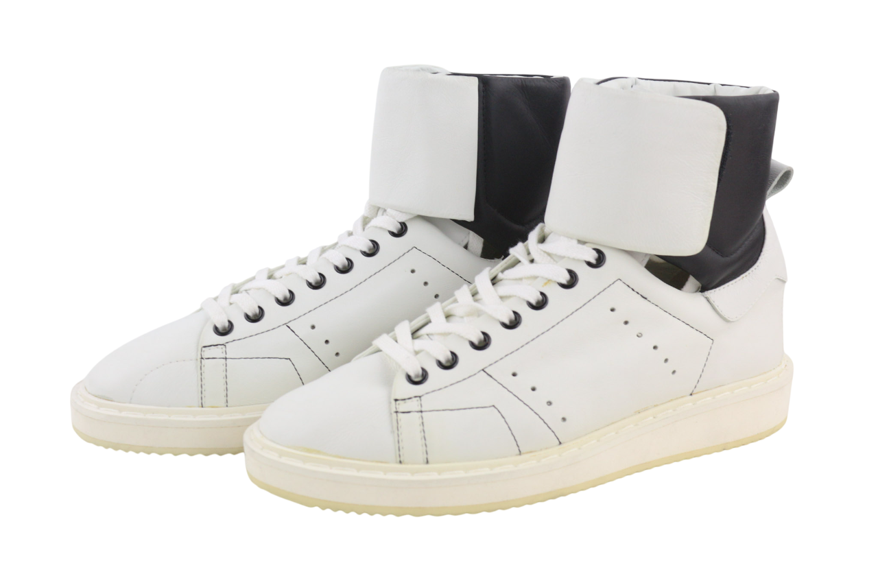 GOLDEN GOOSE Men's Sneakers EU39 White Leather High Top Lace Up Strap