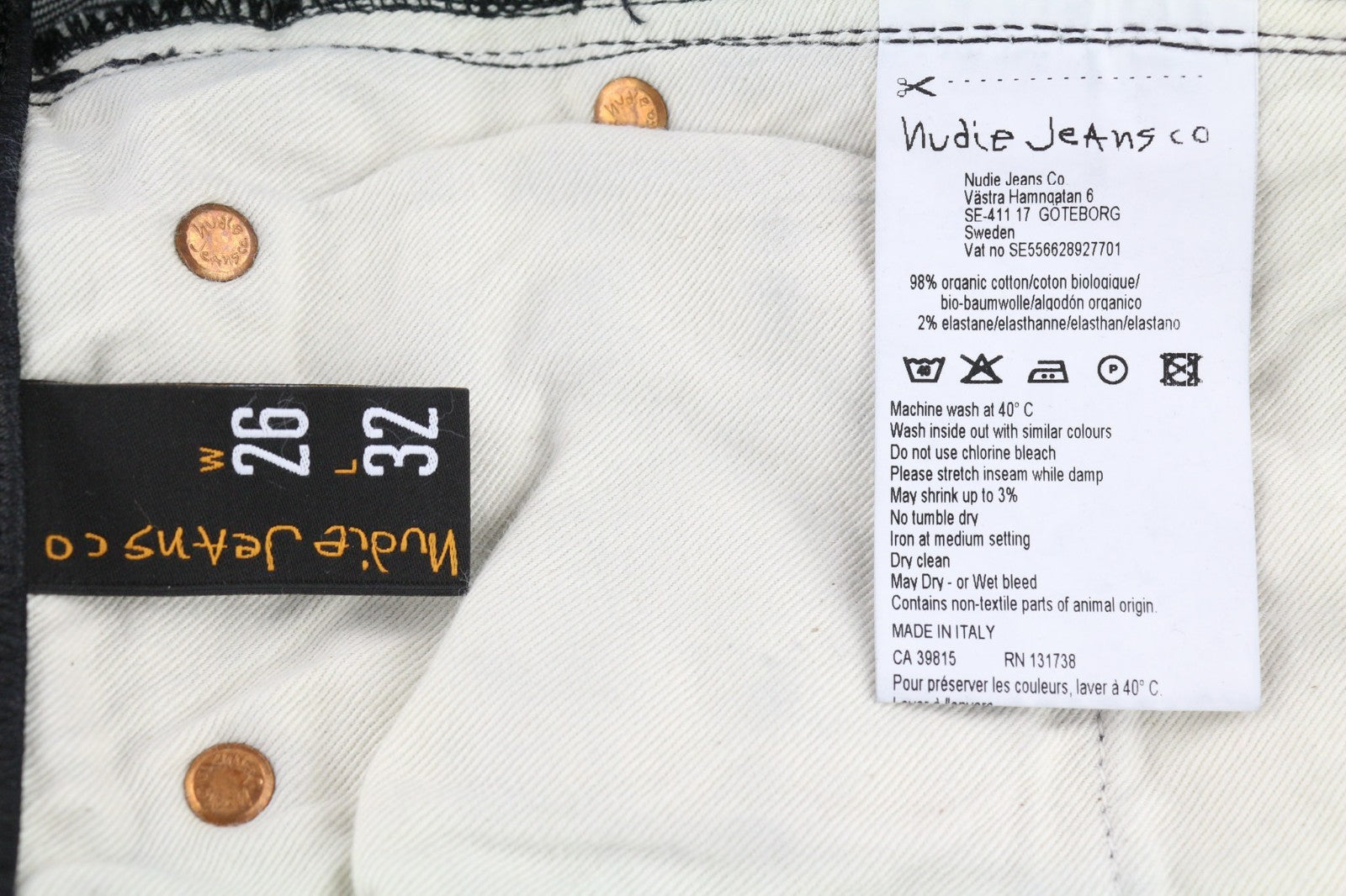 NUDIE JEANS Skinny Lin moteriški džinsai W26/L32 juodi su juodu dengtu ekologišku audiniu 