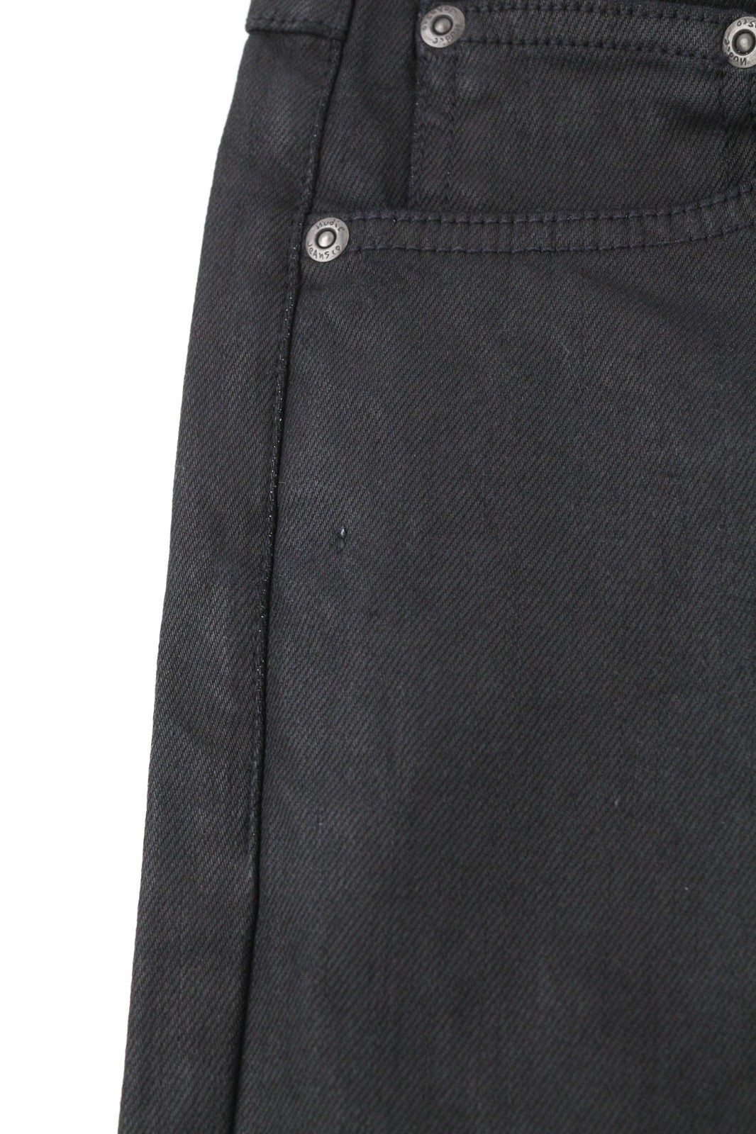 NUDIE JEANS Skinny Lin Men's Jeans W28/L32 Black In Black Coated Organic Dark