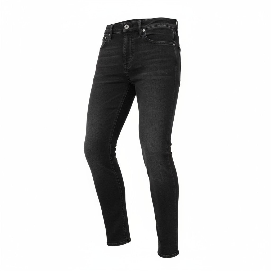 NUDIE JEANS Skinny Lin Men's Jeans W29/L32 Black Habit Washed Denim Dark Logo