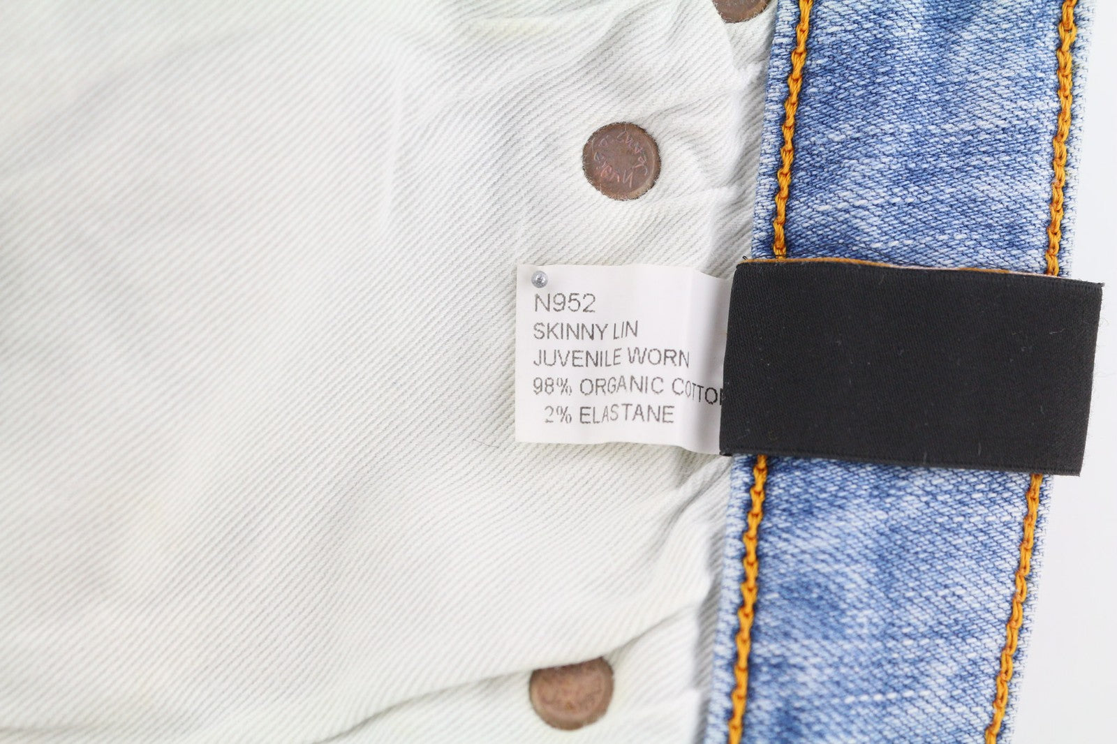 NUDIE JEANS Skinny Lin Men's Jeans W28/L34 Juvenile Worn Washed Organic Cotton