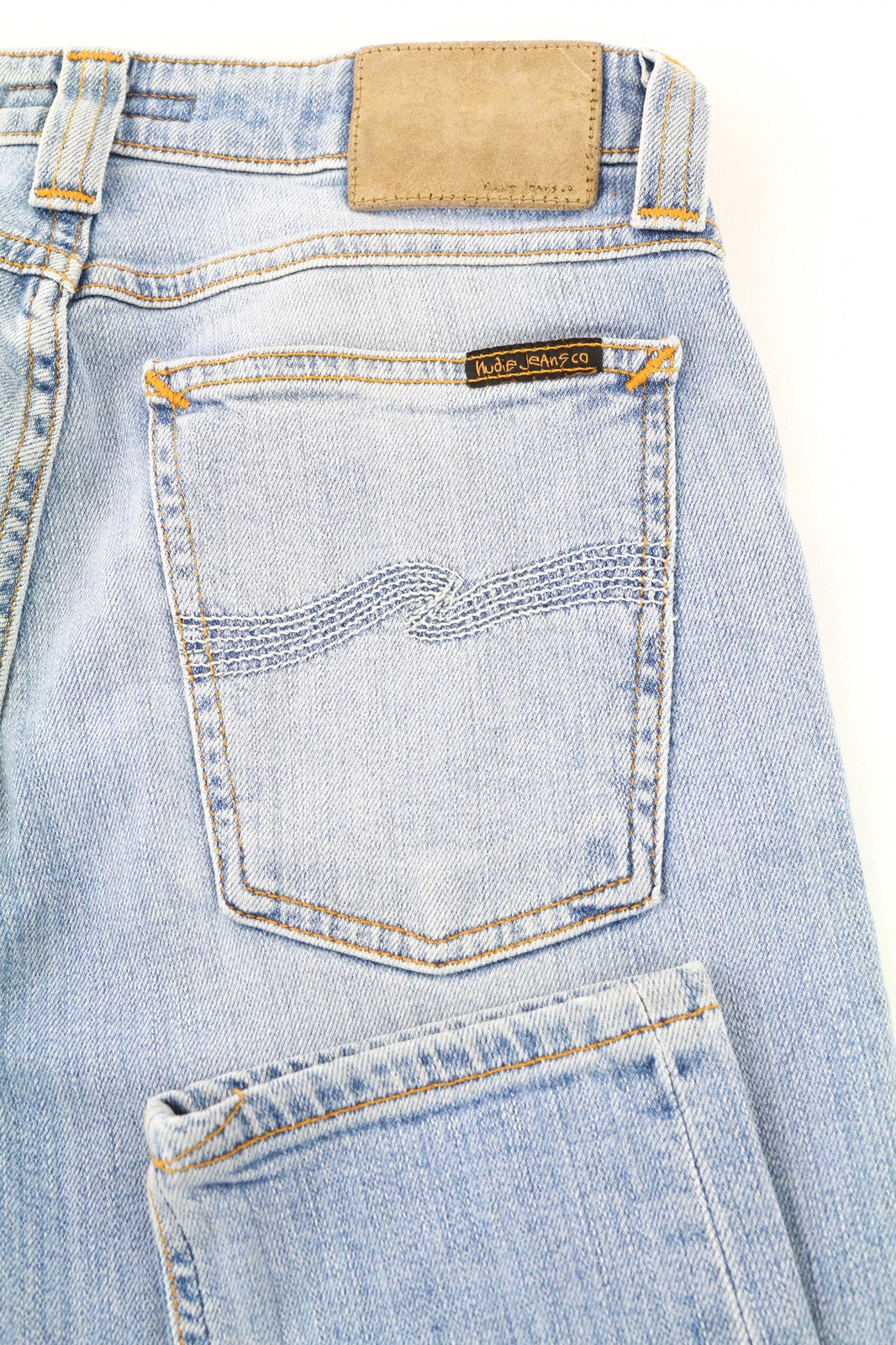 NUDIE JEANS Skinny Lin vyriški džinsai W28/L34 Jaunatviški dėvėti skalbti ekologiški džinsai 