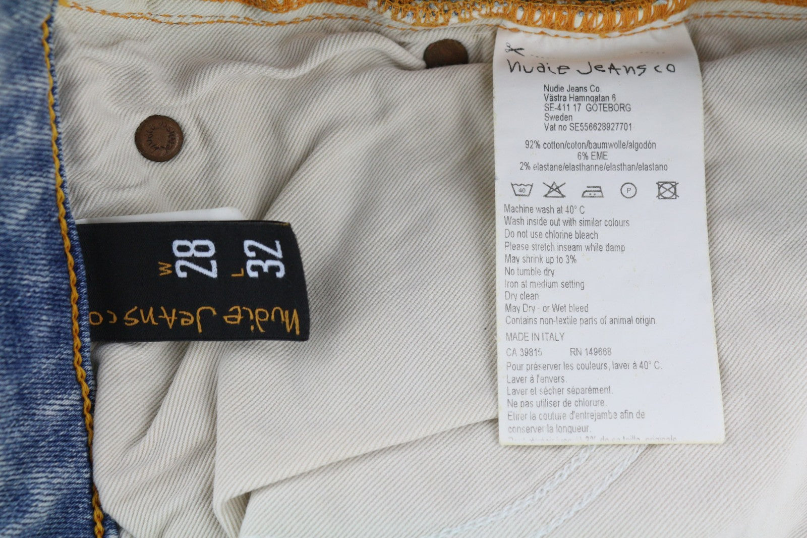 NUDIE JEANS Nora-John Men's Jeans W28/L32 Vari Lavaggi Washed Denim Skinny Blue