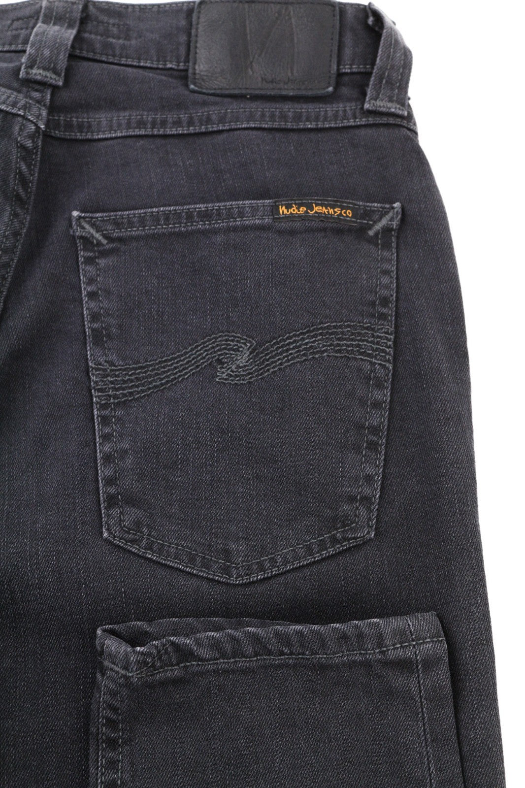 NUDIE JEANS Pipe Led Men's Jeans W28/L34 Monolith Skinny Fit Stretch Zip Dark