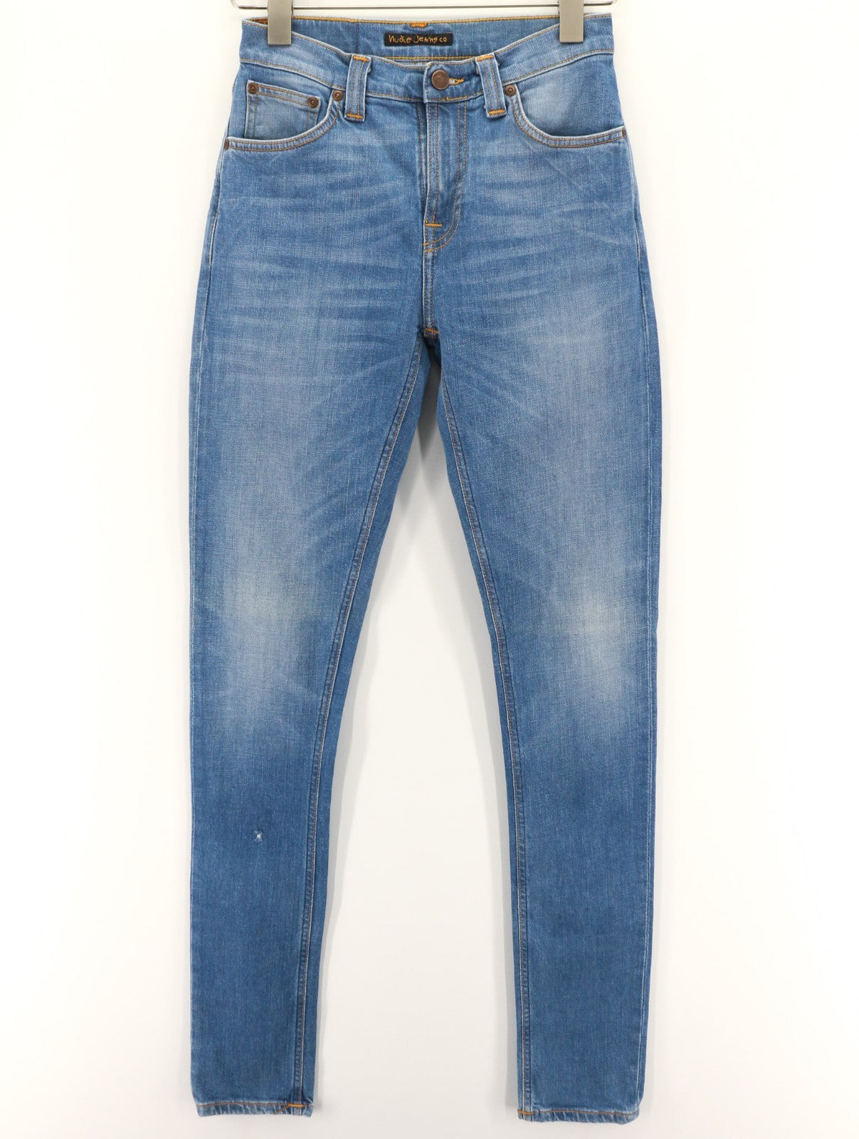 NUDIE JEANS Pipe Led Women's Jeans W27/L34 Crispy Pepper Washed Stretch Blue