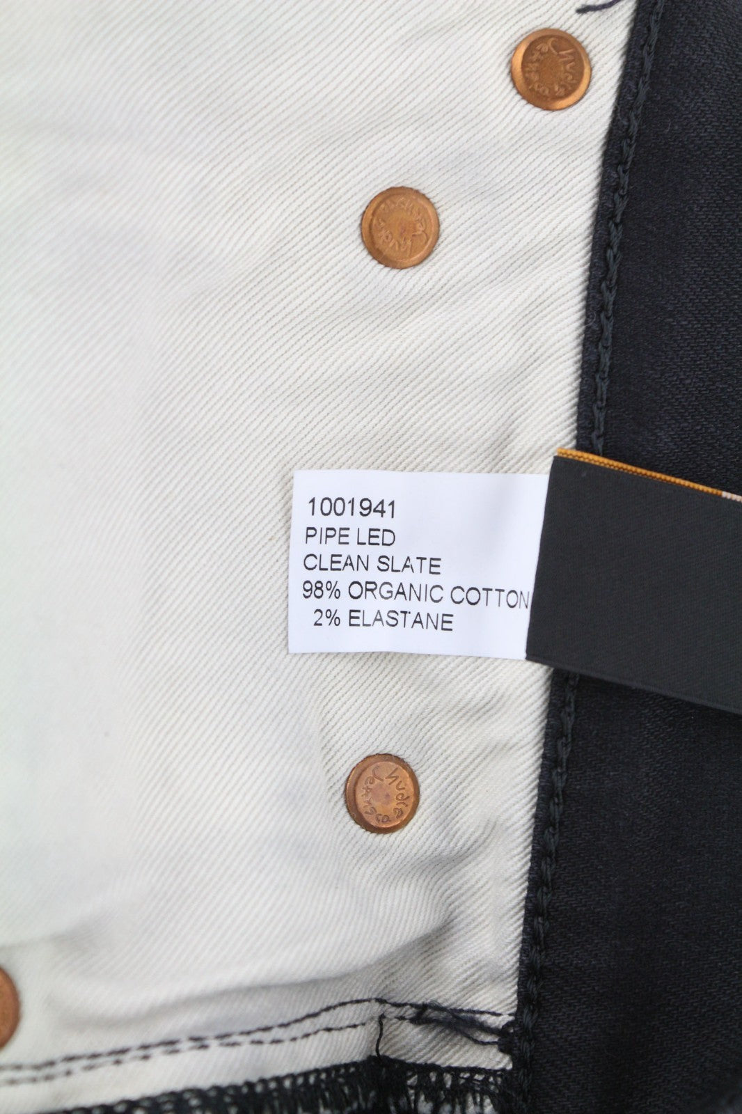 NUDIE JEANS Pipe Led Clean Slate Men's Jeans W28/L32 Zip Organic Cotton Slim