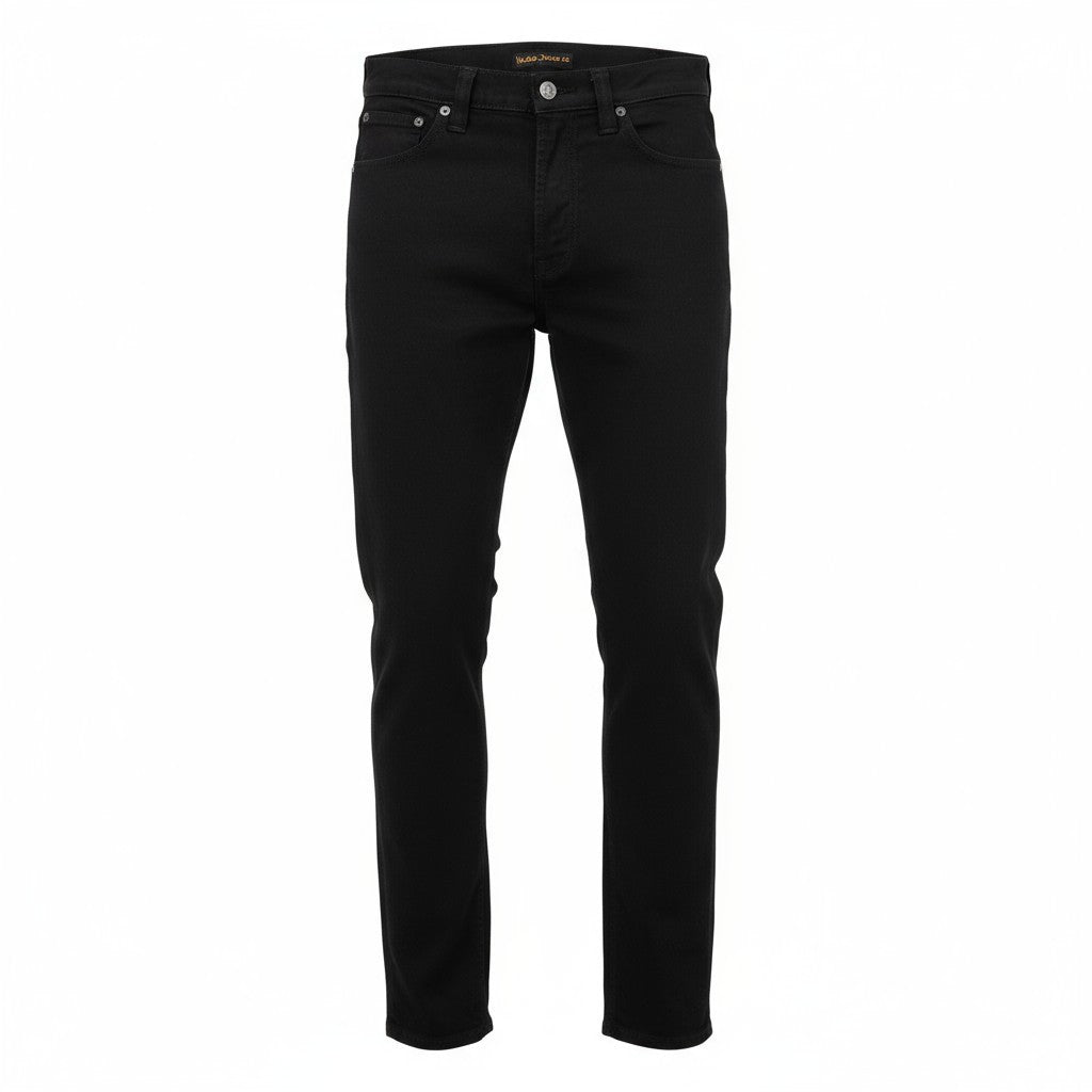 NUDIE JEANS Pipe Led Clean Slate Men's Jeans W28/L32 Slim Zip Fly Black Denim