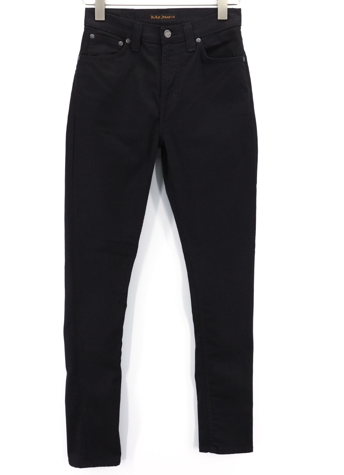 NUDIE JEANS Pipe Led Clean Slate Men's Jeans W28/L32 Slim Zip Fly Black Denim