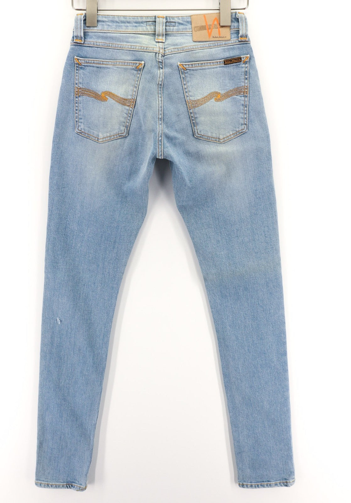 NUDIE JEANS Skinny Lin Blonde Orange Men's Jeans W28/L34 Organic Cotton Zip Fly