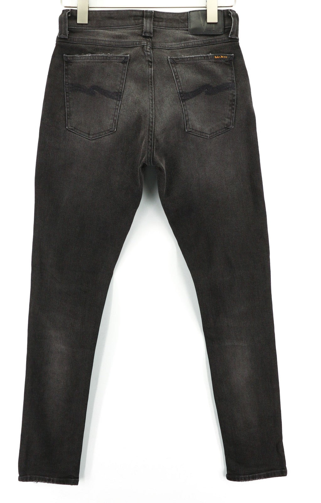 NUDIE JEANS Skinny Lin Used Black Men's Jeans W30/L32 Pocket Faded Distressed