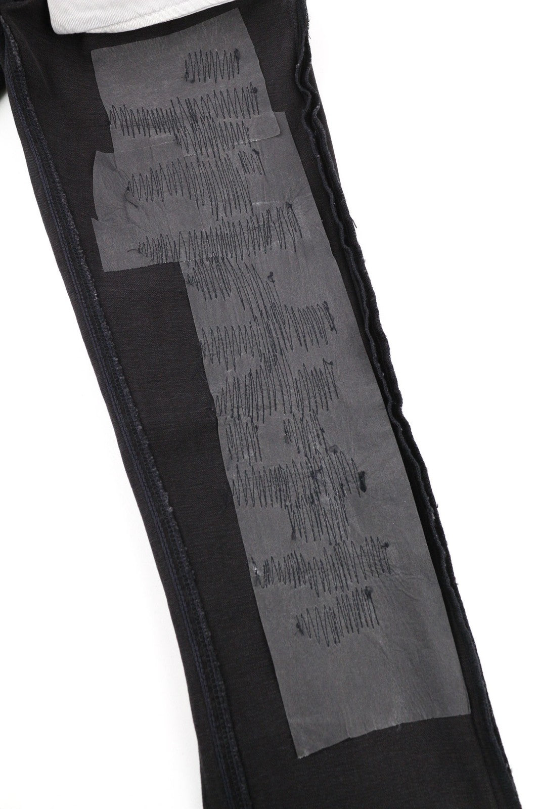 NUDIE JEANS Skinny Lin dėvėti juodi vyriški džinsai W28/L32 medvilninis subraižytas džinsas 