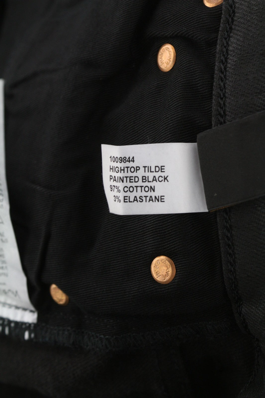 NUDIE JEANS Hightop Tilde Painted Black Men's Jeans W28/L32 Skinny Fit Denim