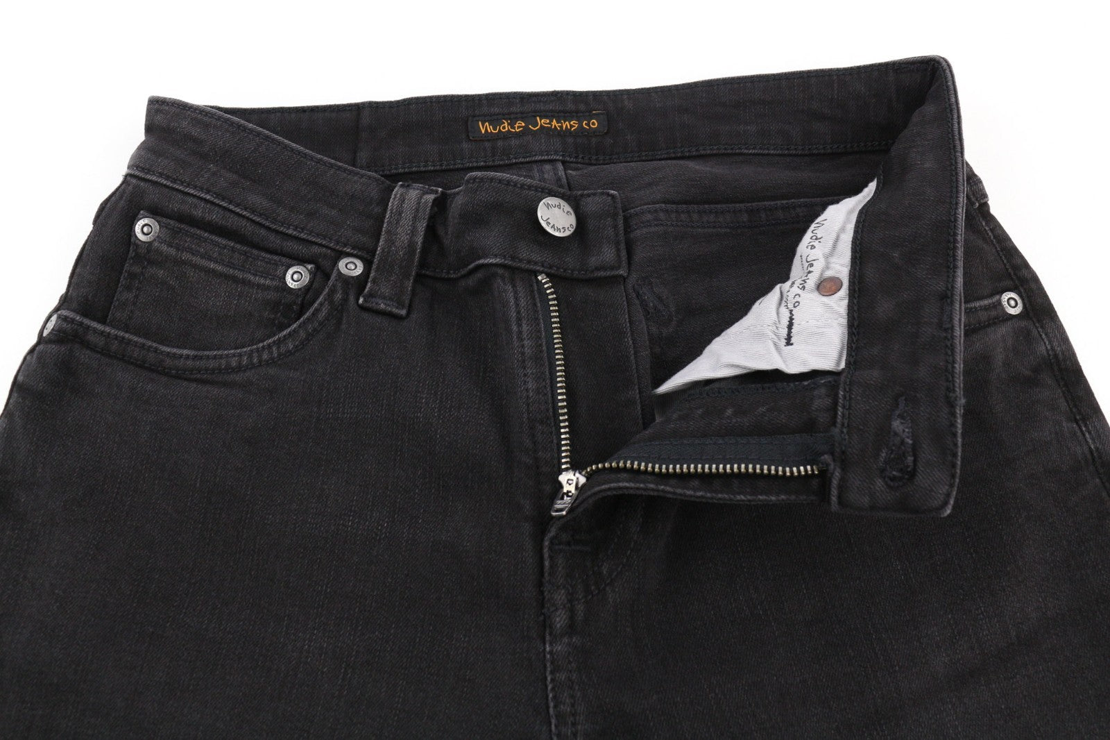 NUDIE JEANS Skinny Lin Used Black Men's Jeans W29/L32 Stretch Organic Cotton