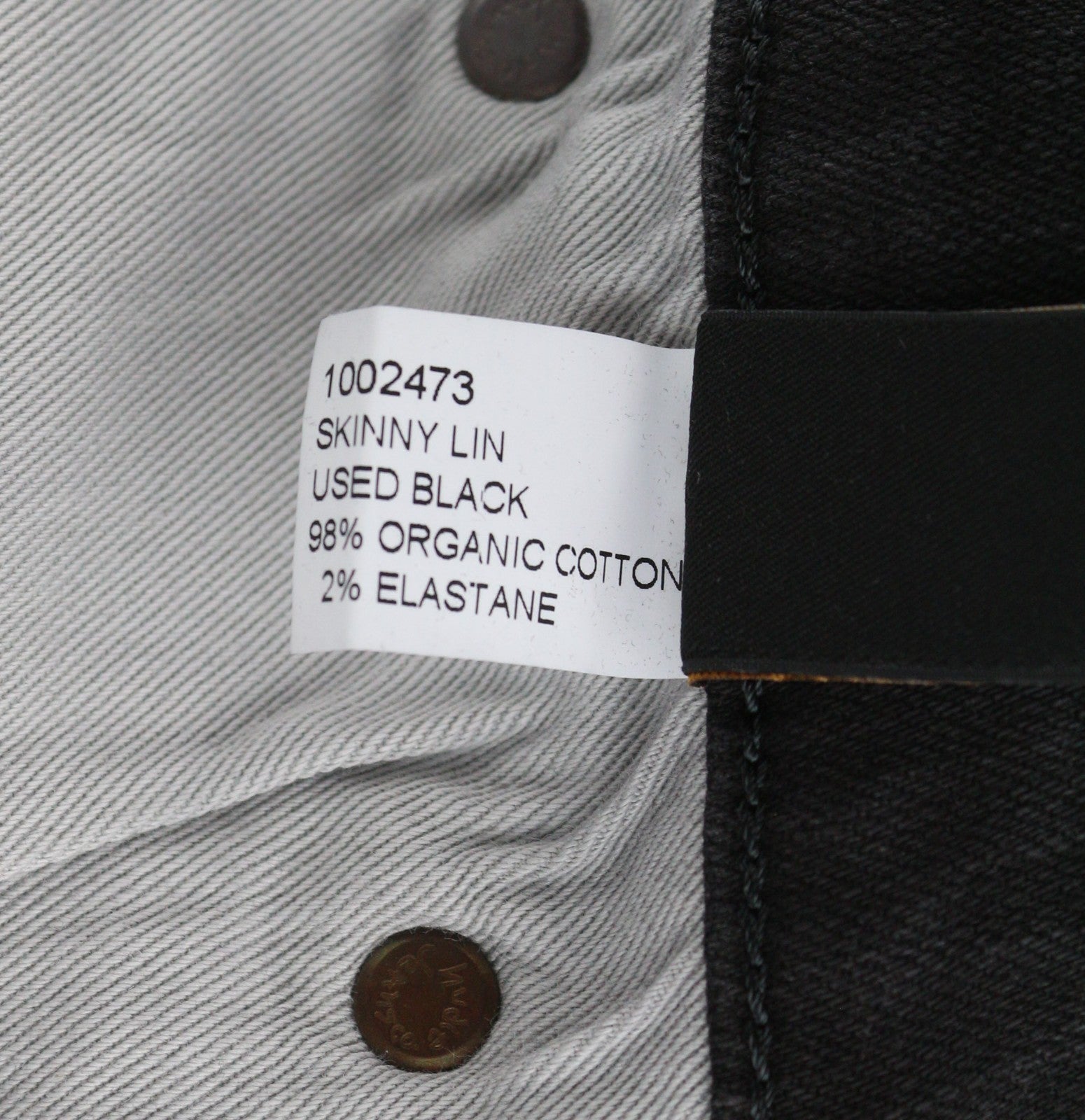 NUDIE JEANS Skinny Lin Used Black Men's Jeans W29/L32 Stretch Organic Cotton