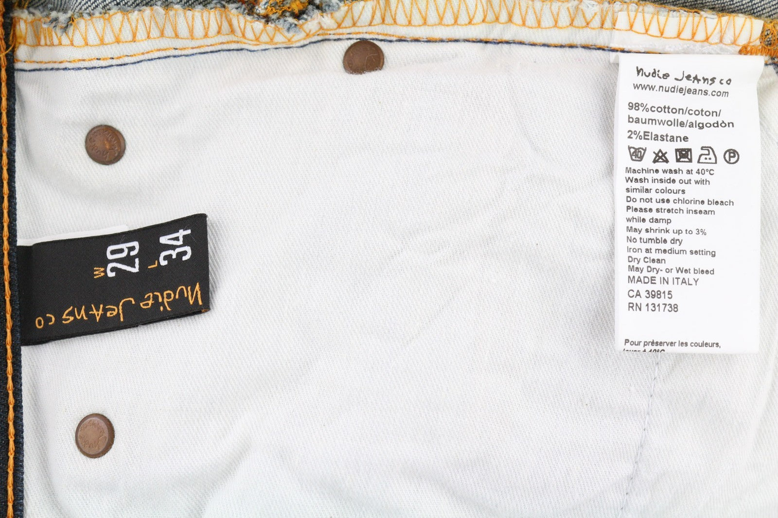 NUDIE JEANS Thin Finn Grey dėvėti vyriški džinsai W29/L34 Slim Zip Fly iš ekologiškos medvilnės 