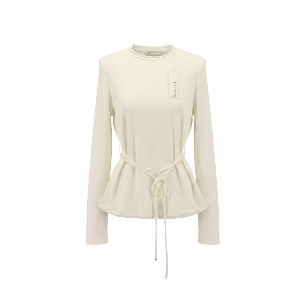 RICHMOND Women's Dress S White Long Sleeve Mock Neck Logo Mini