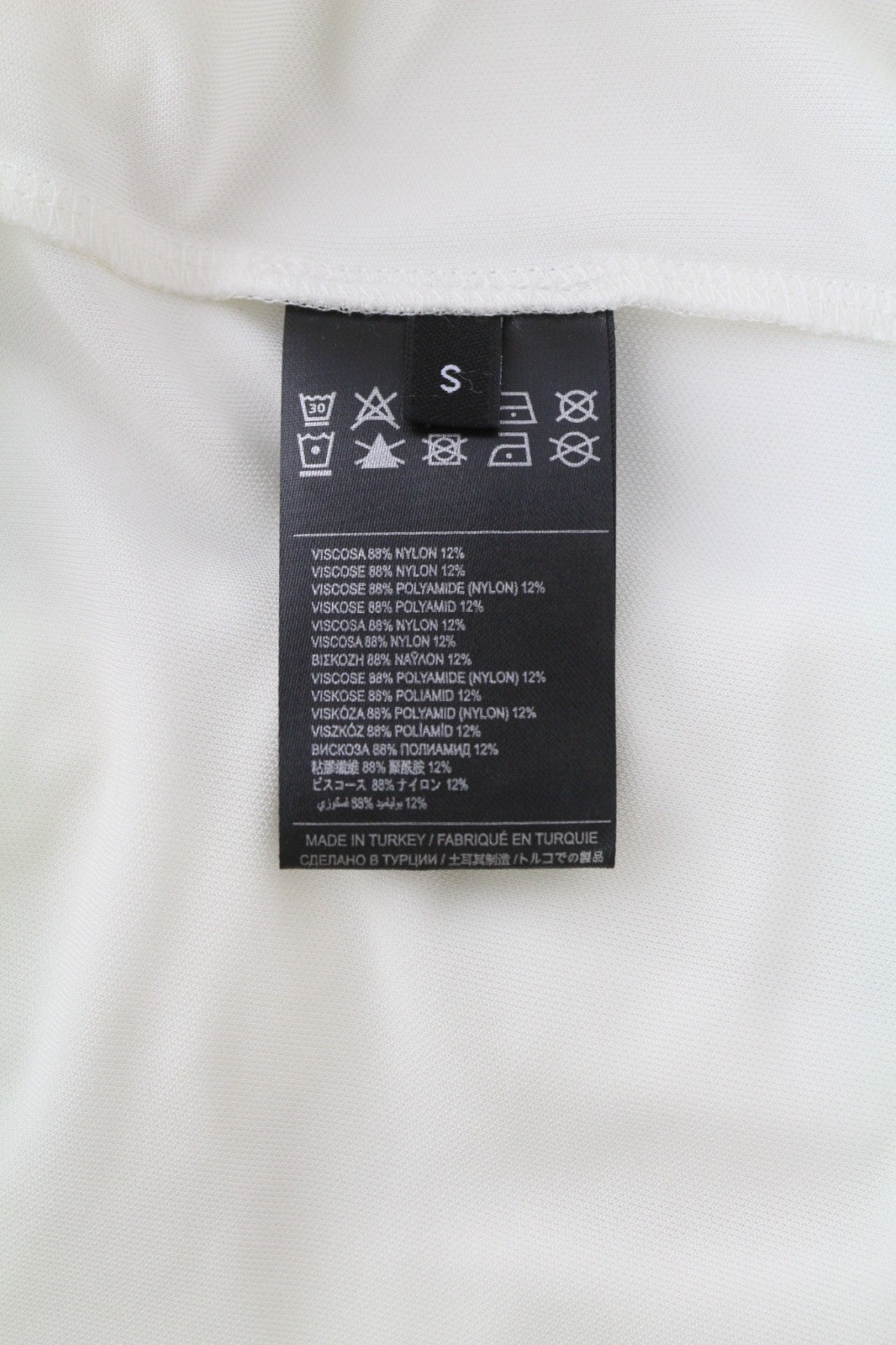 RICHMOND Women's Dress S White Long Sleeve Mock Neck Logo Mini