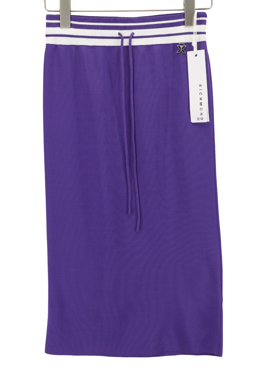 JOHN RICHMOND Women's Set S Violet Zip Sweatshirt & Knee Skirt